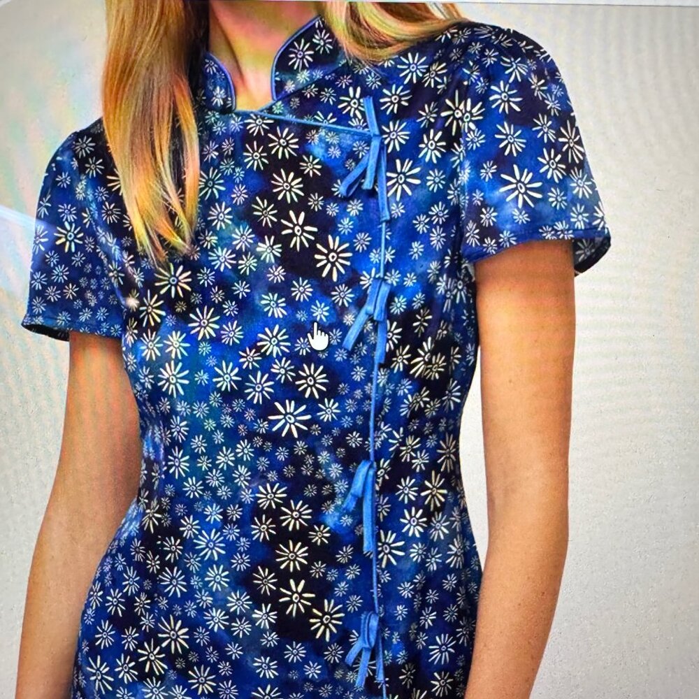 Kitri Studio Harlow midnight constellation print minidress US 8/UK 12- Blue NWT